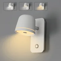 Aisilan LED Dimmable Wall Lamp with touch Switch Adjust Brightness and 3-CCT Rotation Wall reading Sconce for Bedside bedroom 3