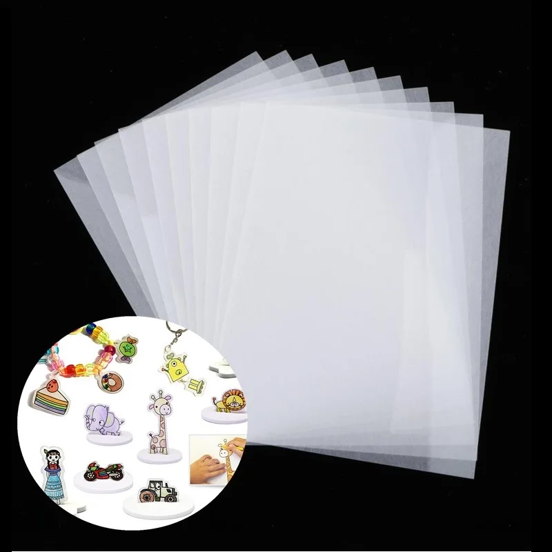 Heat Shrink Sheets, DIY Film Sheets, Paper Paper Crafts Creative Printable  Art Shrink Papers for Card Making Jewelry Making Keychain With Accessories  