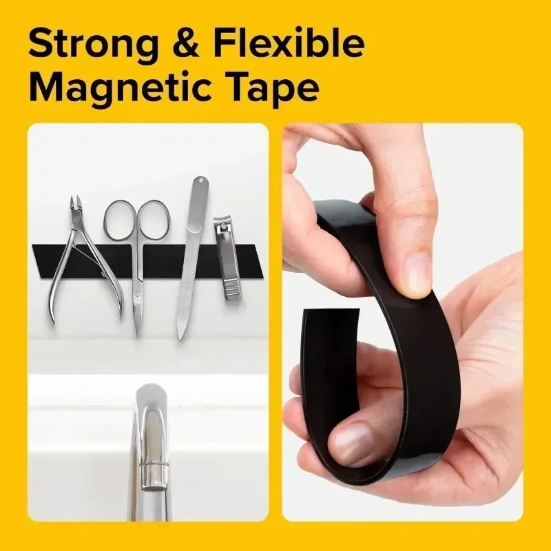Selbstklebende Magnetstreifen, starkes Magnetband, flexible Magnetstreifen für Kühlschrank, DIY, Foto, Poster, Büro, Gummimagnete – Detail 10