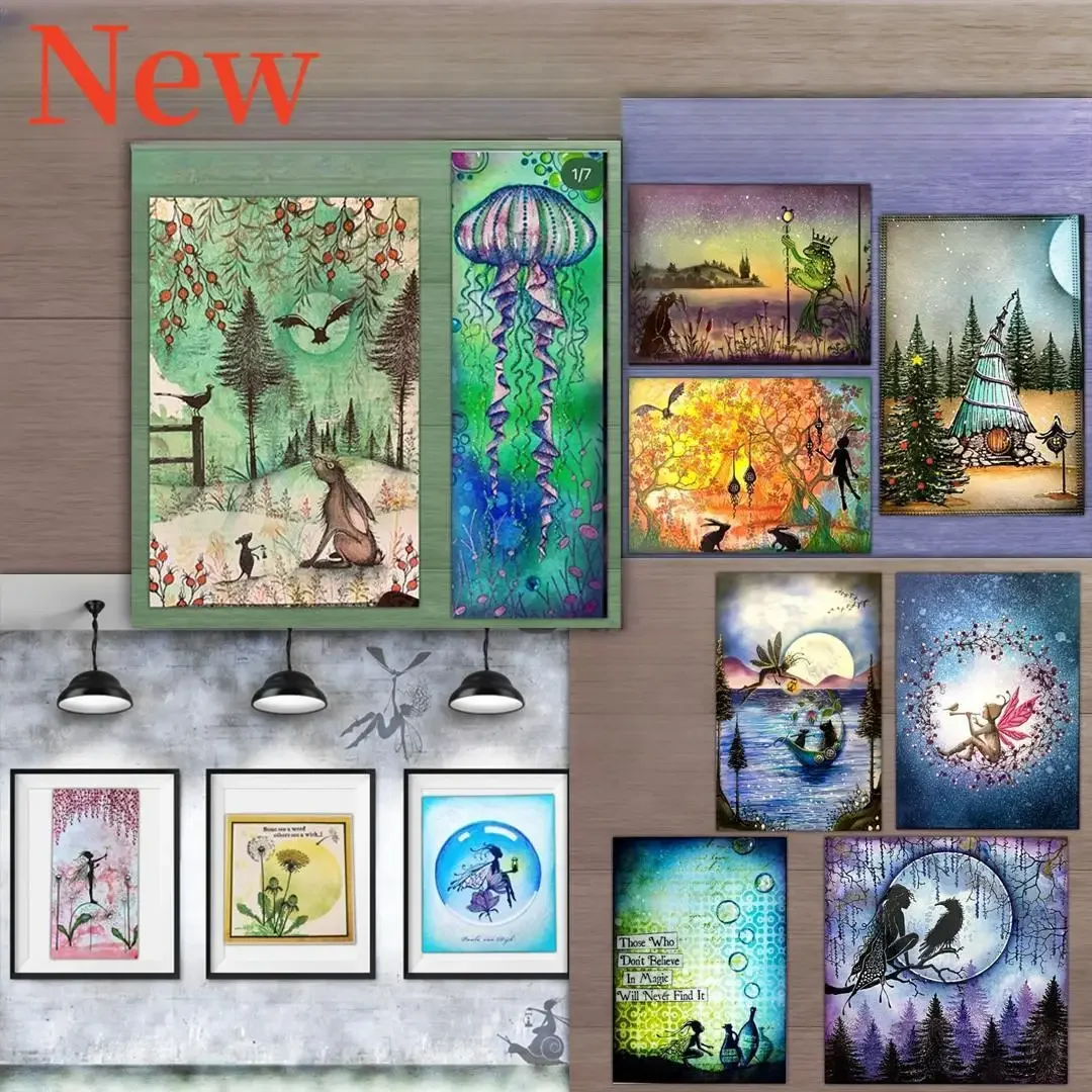 

Fairy House Animal Flower Clear Stamp Make Card Scrapbook Embossed Paper Album Diy Craft Knife Mould Template Decoration