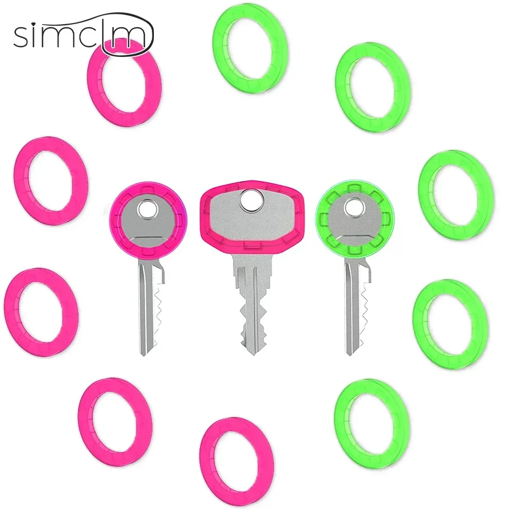 Vibrant Pink Rubber Key Covers - Soft Key Cap Toppers & Colorful Keyring Accessories