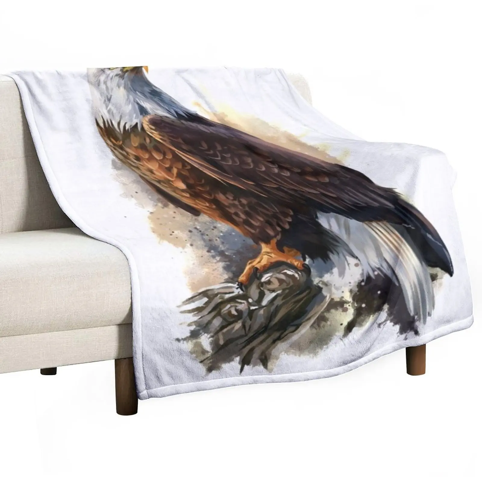 

Bald Eagle Watercolour Throw Blanket Blanket Luxury blankets and blankets Soft Big Blanket Luxury Throw Blanket
