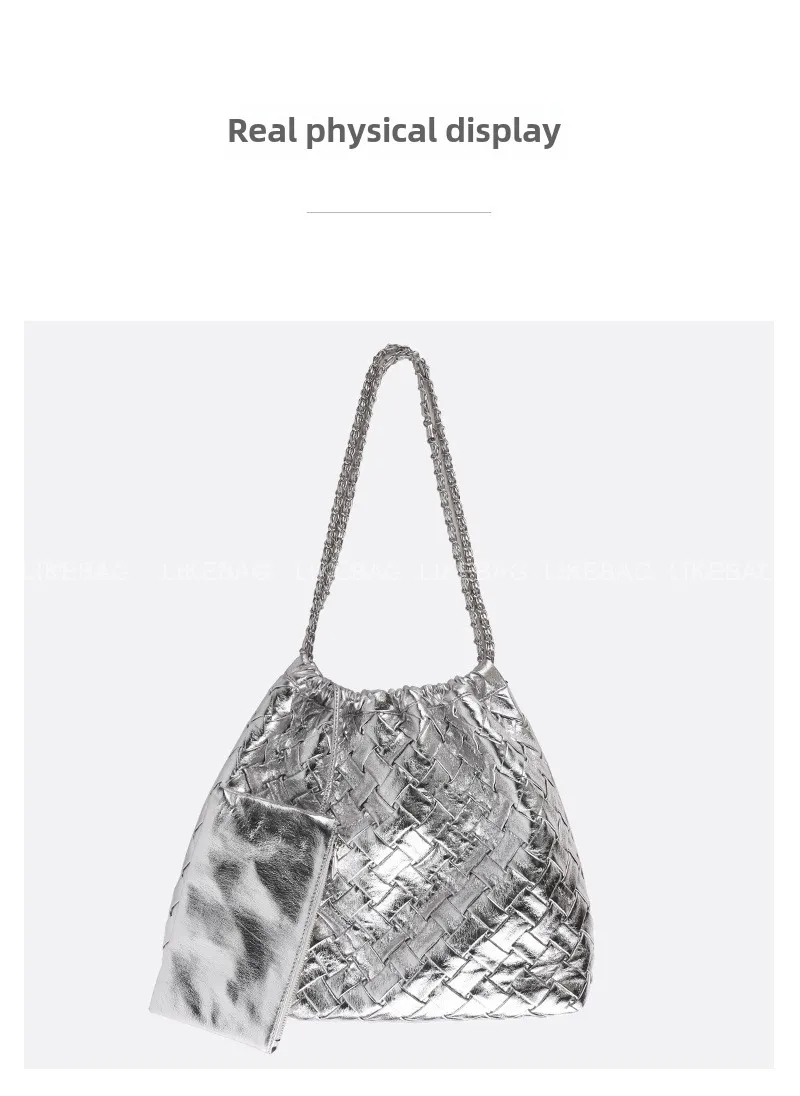 Tote Bag, New Model On The Market, Fashionable And Unique Garbage Bag Bag, European And American Style Large-capacity Exquisite Chain Shoulder Bag._voghion.com