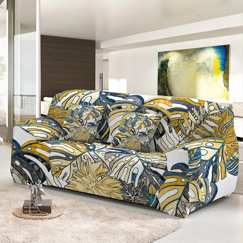 SAIAOS 2 Federe Cuscini Divano 60x60 Cm - Foglie Tropicali Palma Giungla - Cuscini Decorativi Morbidi In Poliestere Per Soggiorno Camera Letto - Solo Copricuscini (Nessun Imbottito)