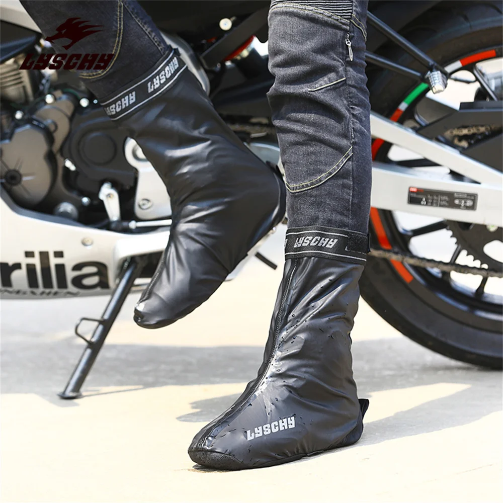 Waterproof Wear-resistant High-tube Motorcycle Rain Boot Reusable Motorcyclist Protective Gear Portable Folding Type Ultra-thin