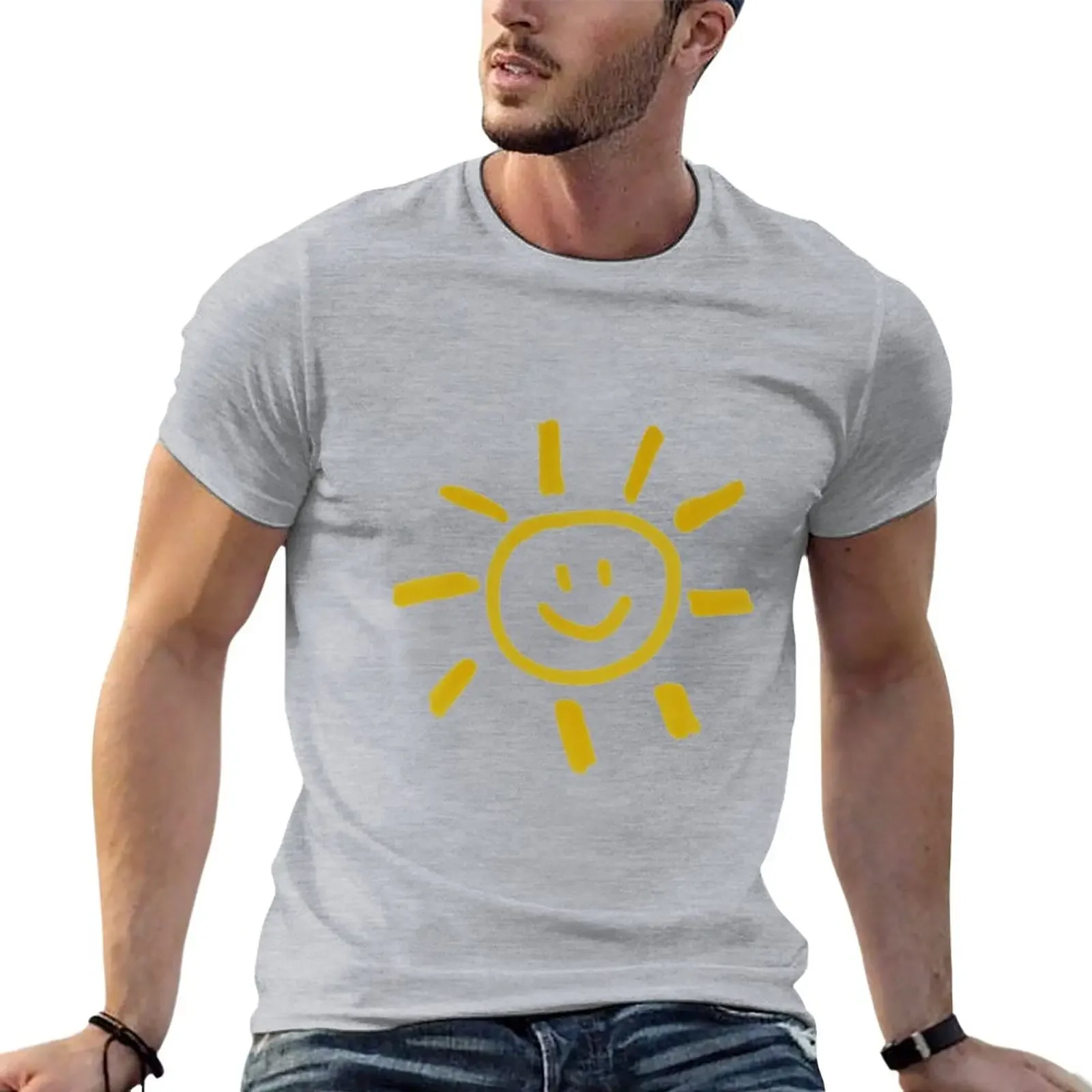 

Happy Sunshine T-Shirt blacks boys whites quick drying Short sleeve tee men