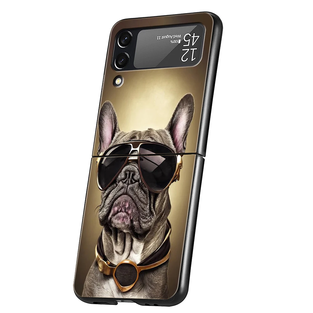 Adorable Cartoon Dog Pug Hard Shell Phone Case - Black Cover