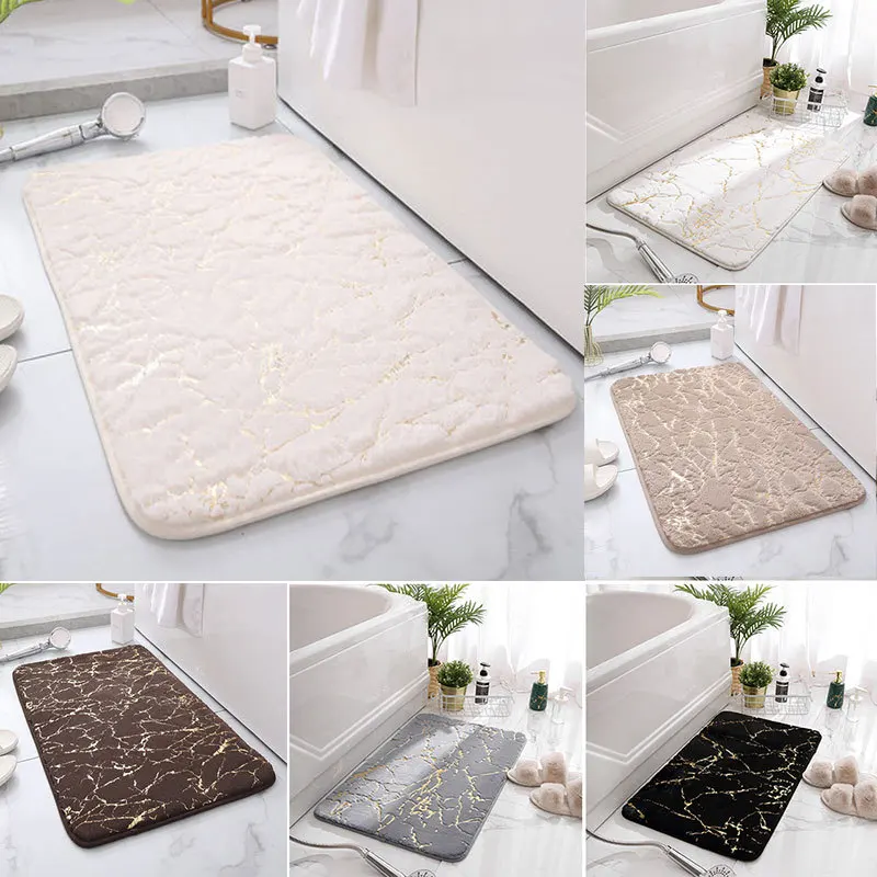 

Non-Slip Bath Mats Super Absorbent Shower Bathroom Carpets Soft Toilet Floor Faux Rabbit Hair Rugs for Home Decor 40x60cm 3 Size