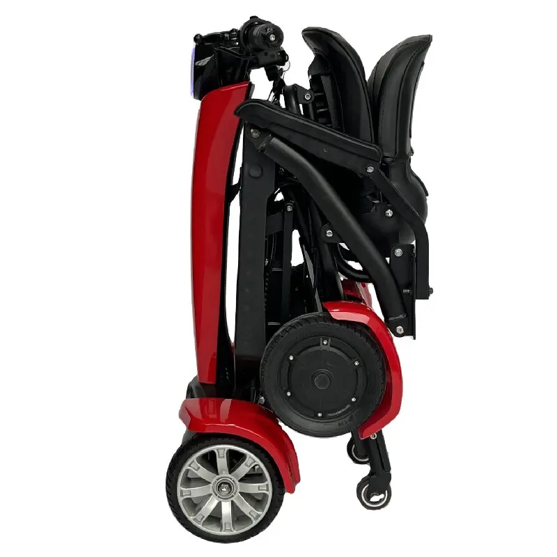 Automatic Folding Mobility Scooters For Seniors Lightweight 36V 4 Wheel Double Motor Electric Scooter With Seat For Adults