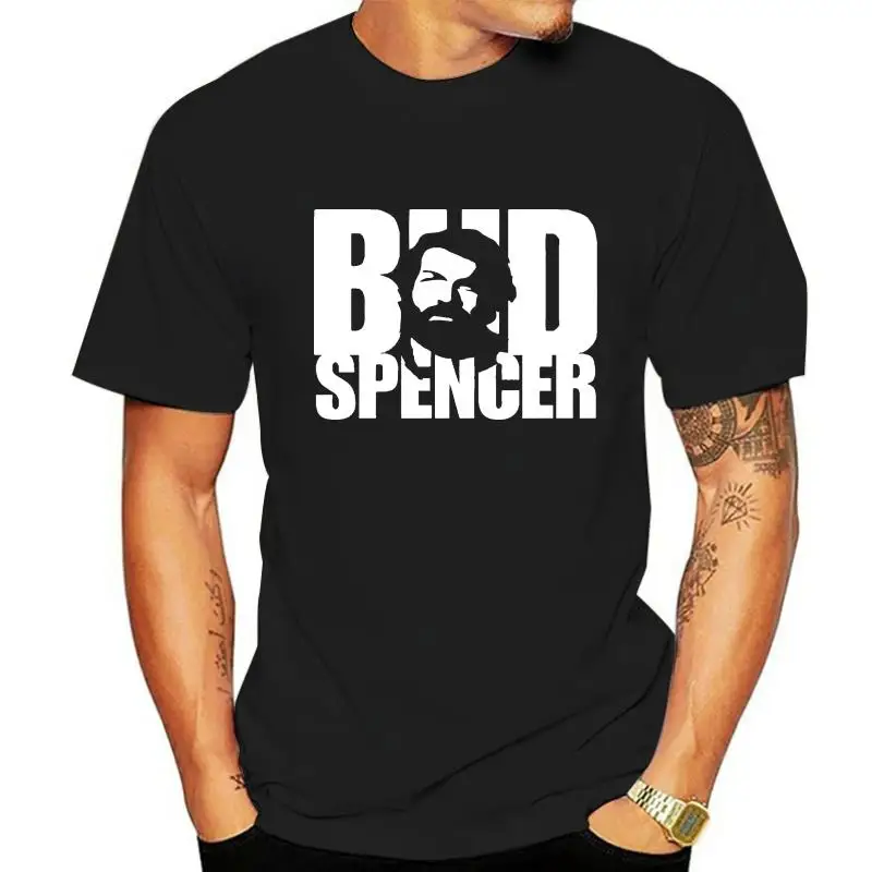 

Cotton Men T Shirts Classical Short Sleeve Hipster Tees Bud Spencer Hill 55 Fan Movie Rugbyer Dvd Idea Beer T Shirt(1)