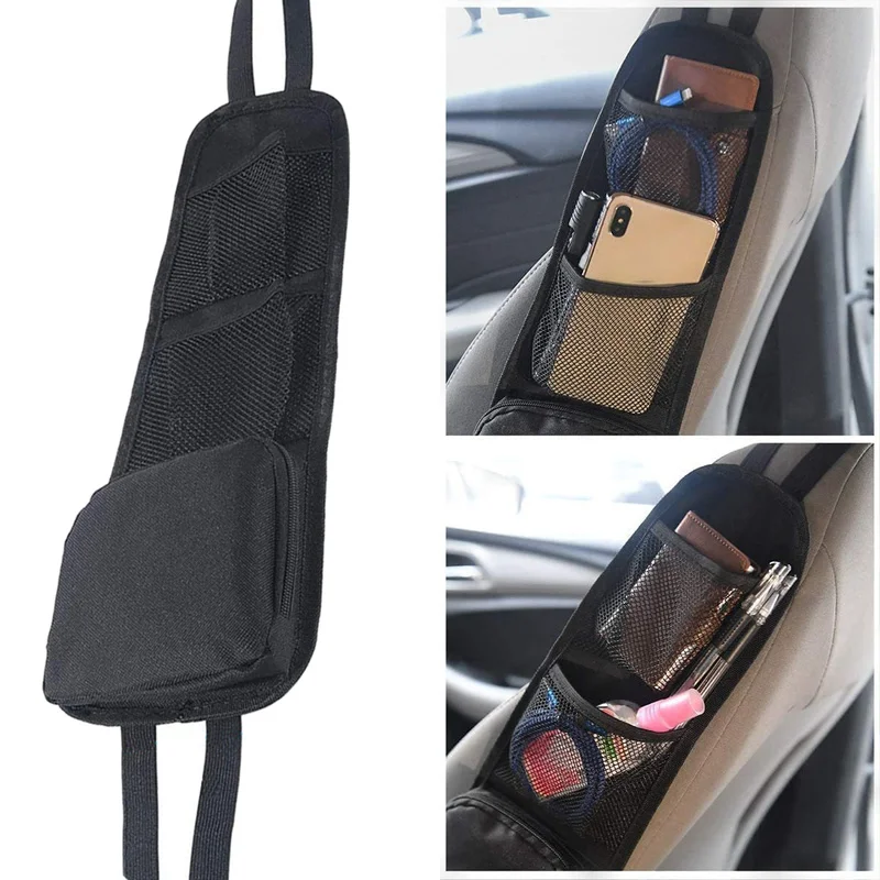 

Multi-Pocket Seat Side Storage Bag Interior Organizer Car Hanging Bag Small Goods Storaging Elastic Mesh Pocket Accessories