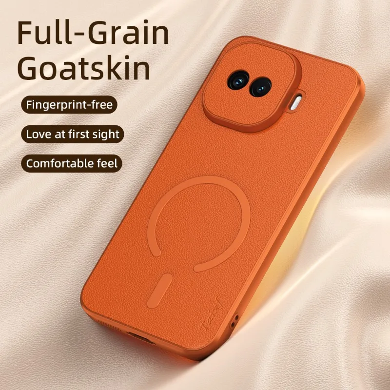 Magsafe Goat Leather Magnetic Wireless Charging Shockproof Phone Case