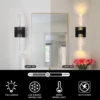 LED Wall Sconce Lighting, Modern LED Vanity Lights in Bubble Acrylic, 10W Warm White 3000K Bathroom Vanity Light Fixtures for Be 3
