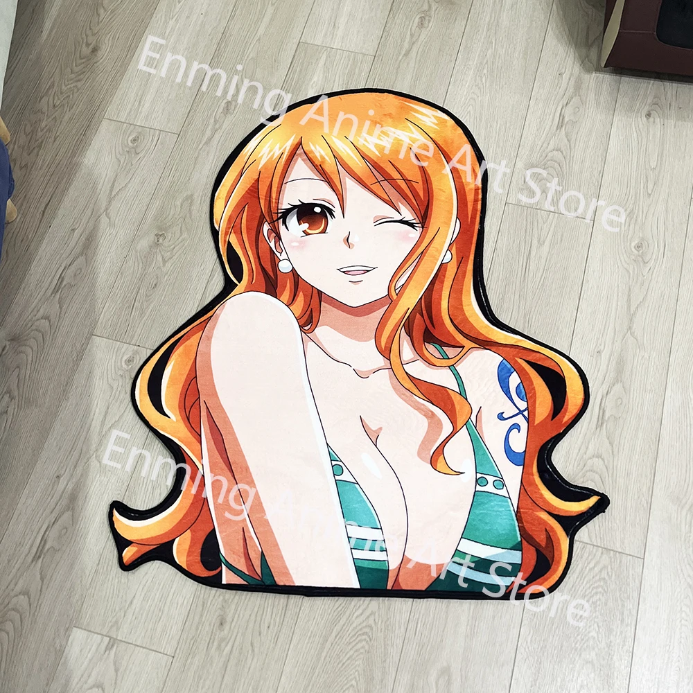 

Необычные коврики из аниме One Piece Nami под заказ, искусственный ковер ручной работы для домашнего декора