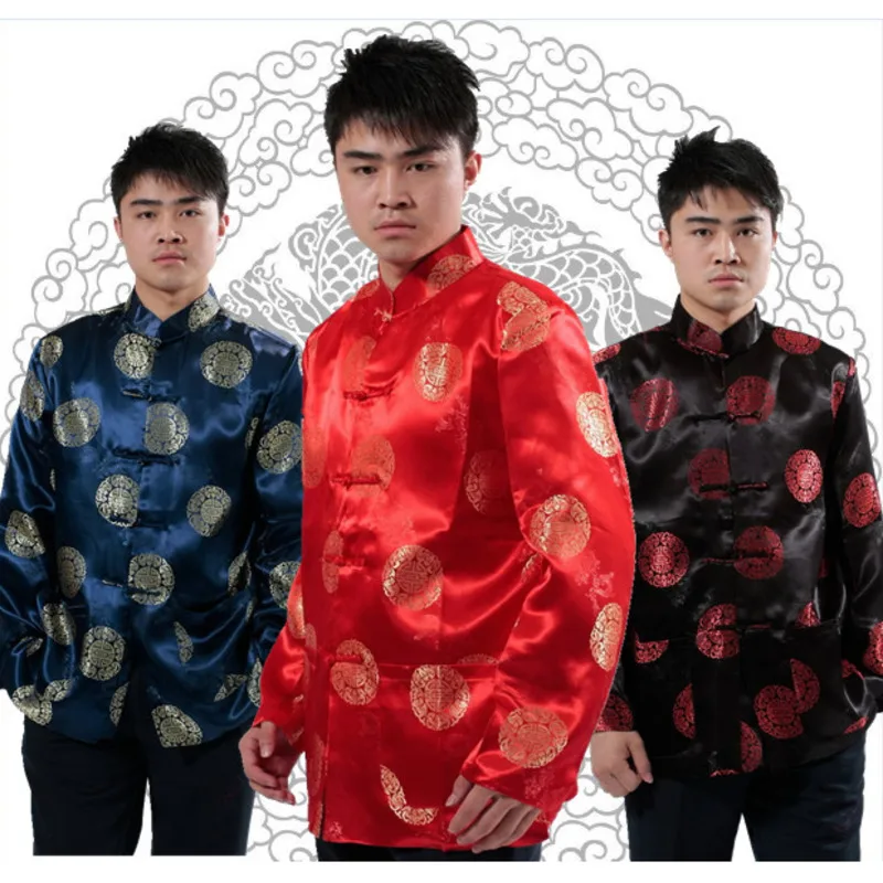 Tang suit Chinese Traditional clothes men's big size coat xxxl clothes fall/winter festive wedding chinese kong fu wear jacket
