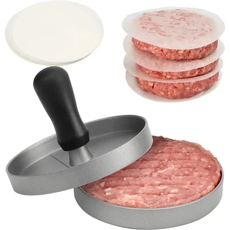 New Burger Press Non-Stick Hamburger Patty Maker Aluminum Burger Maker for Kitchen BBQ Grill Cooking Utensils