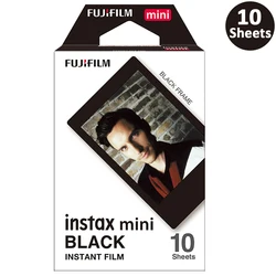 Fujifilm Instax Mini Film Photo Paper - 10 Sheets Pack (Black)