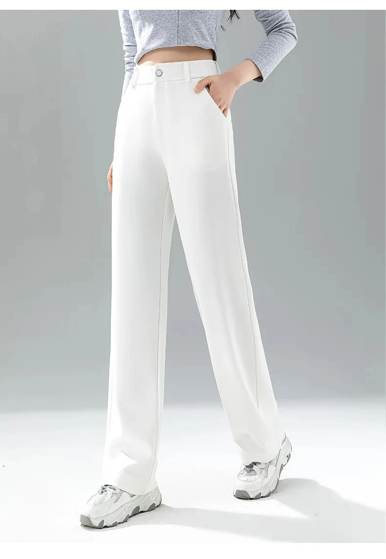new spring autumn office lady Fashion casual plus size brand female women girl stretch high waist straight pants