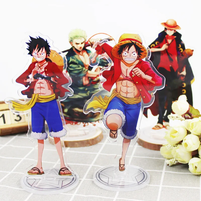 

One Piece Luffy Figure Zoro Acrylic Stand Nami Robin Transparent Japanese Anime Model Brook Desk Decor Toy For Friend Collection