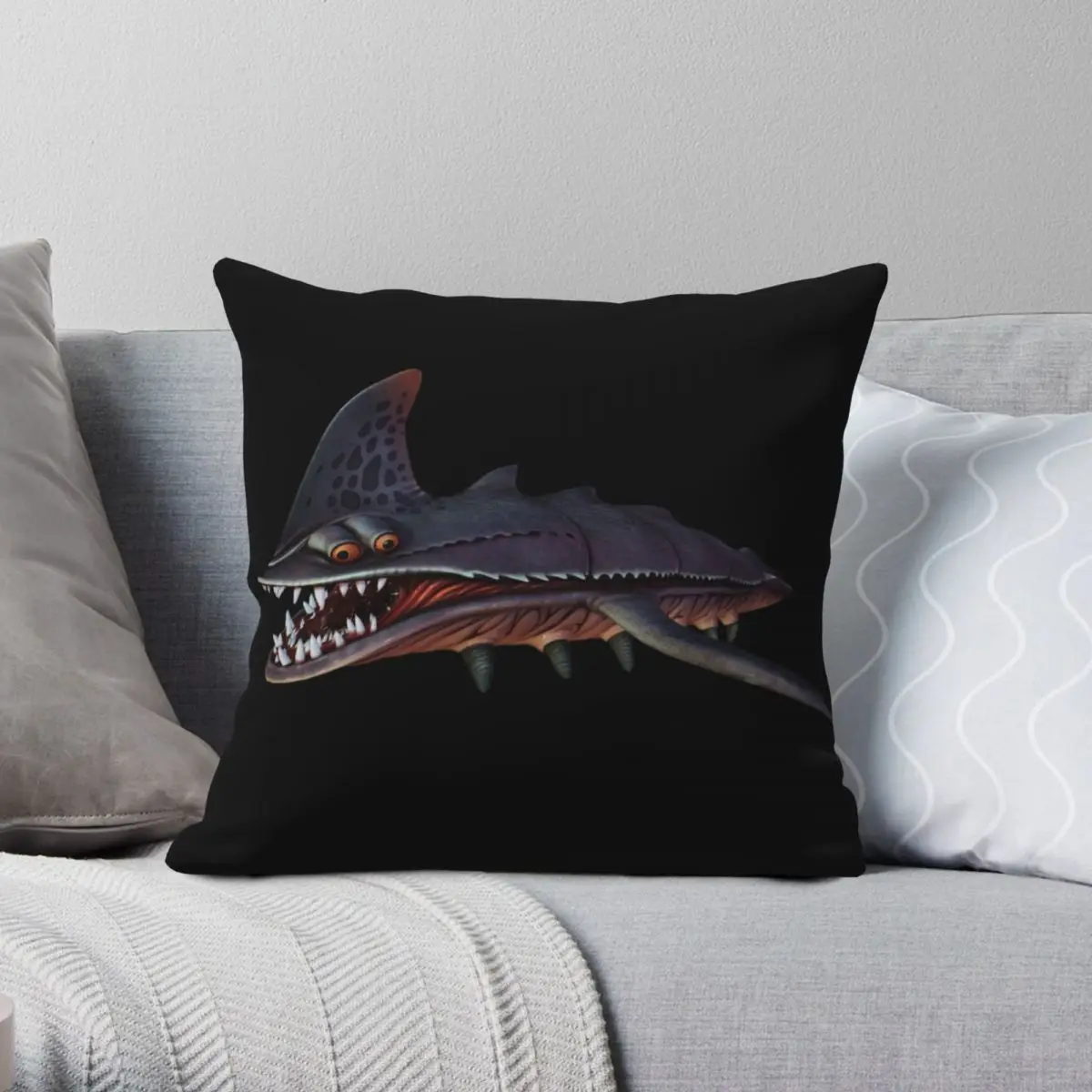 Subnautica Fish Leviatano Subnautica Federa Poliestere Lino Velluto Creativo Zip Decor Divano Seater Federa All'Ingrosso