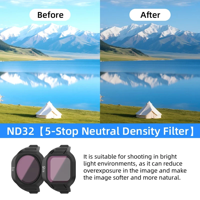 Lens Filters For DJI Mini 5 Pro Drone Gimbal UV CPL ND8/16/32/64 PL Filter Set O