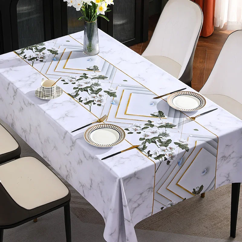 Description Picture 3 of itemstriped fashionable square tablecloth dining table cloth GREY