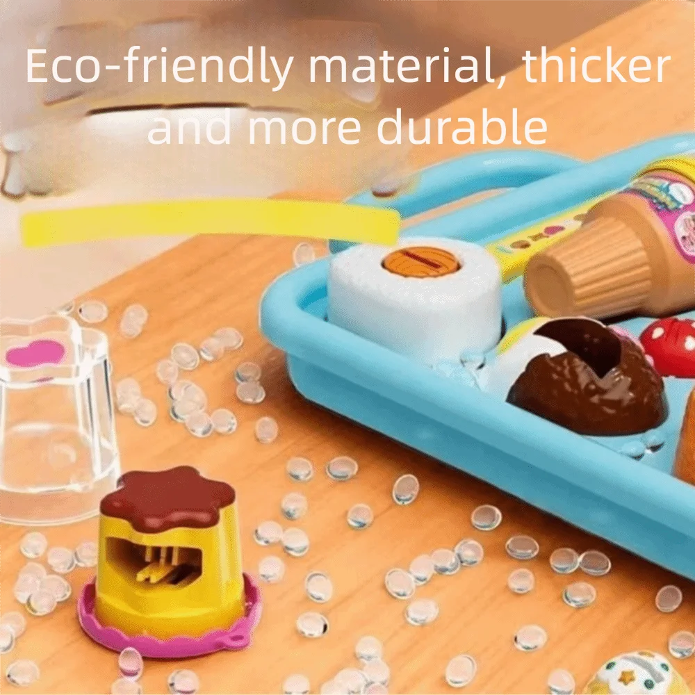 Little BearShape Pudding Feeding Set Pretend Play Early Education Lunch Box Pudding Kawaii Role Play Play House Toys