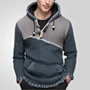 American Men's Fashion Long-sleeved Color-blocked Knitted Sweater. Casual Hand-crocheted Hooded Pullover Sweater. M-XXXL 1