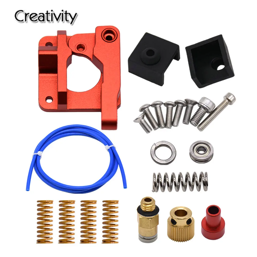 3D Printer Upgraded Long-Distance Remote Metal Ender-3 CR-10 Extruder+Leveling Spring+PETG Tube+MK8 Silicone Sleeve Cover J-head