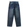 Sauce Zhan 317XX  mans Jeans Selvedge Denim Jeans for Men brow Double-sided dyeing Distressed Wash Loose Fit Wide Leg 14.5 Oz 5