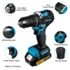 Gisam 65N.m 13MM 35+3 Torque Brushless Electric Impact Drill Cordless Electric Screwdriver DIY Power Tool For Makita 18V Battery 4