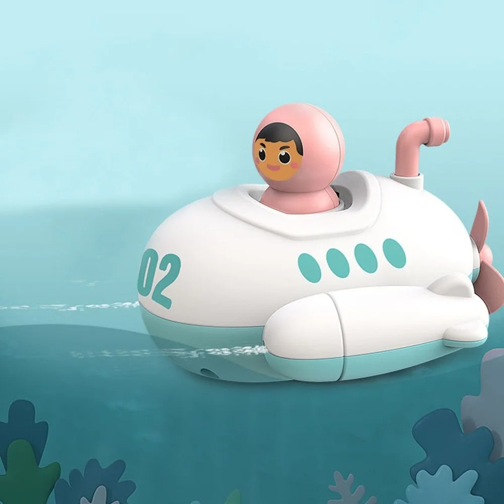 Baby Bath Toys Submarine Wind Up Toy Clockwork Ship Boat Kids Water Toys Swimming Pool Beach Game Toddler Boy Toys Children Gift — view 3