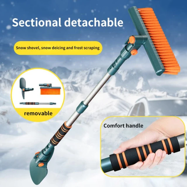 Snow Brush For Car Telescopic Ice Remover Shovel Automobile Frost Scraper  With Gloves Snow Removal Tool Car Deicing Supplies For - AliExpress