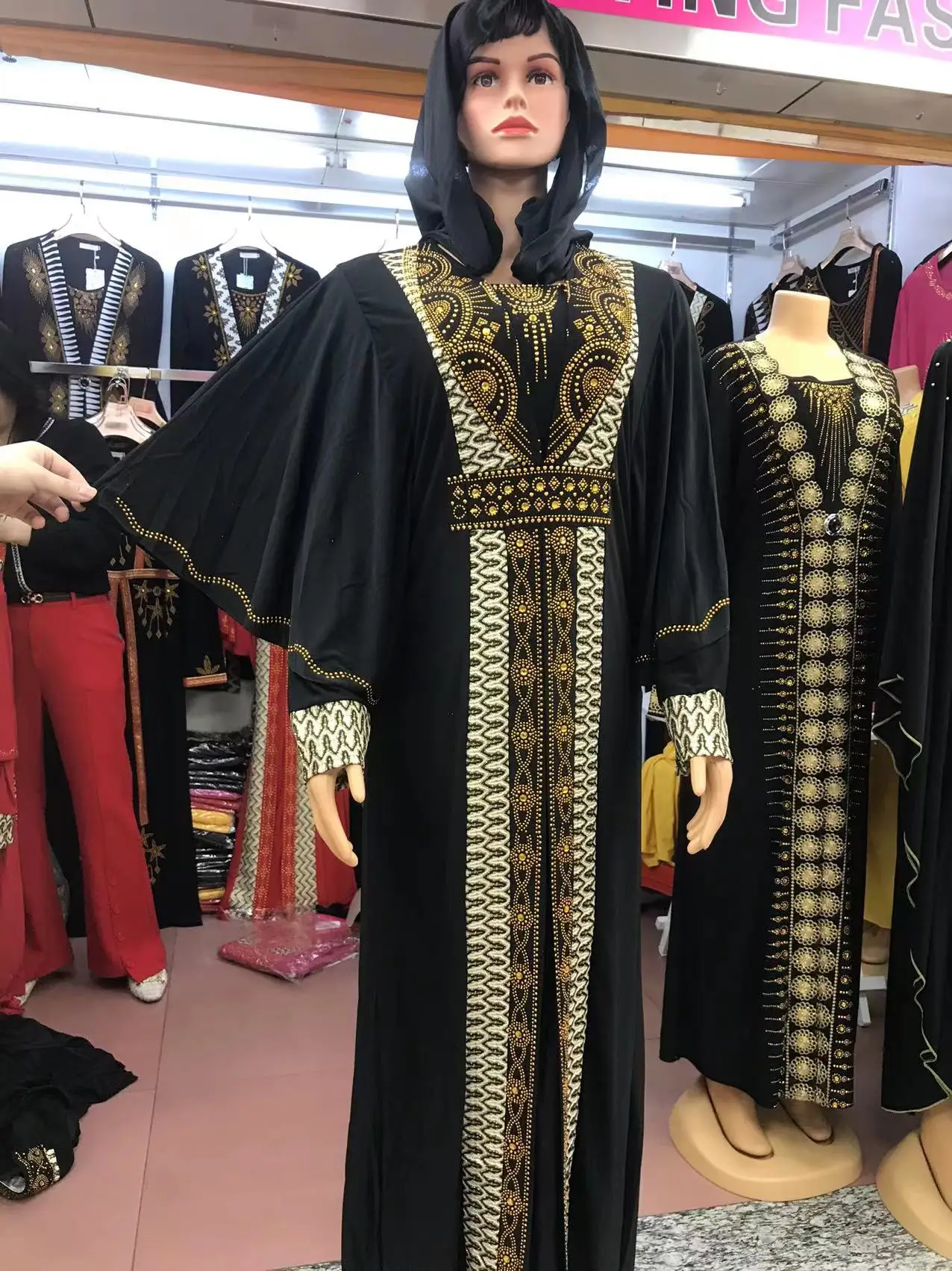 2023NewMuslimdressclothingHotdrillskirtswingabayalooselong