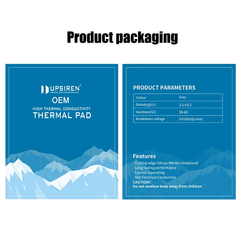 OEM 21W Thermal Pad Silicone Plaster Thermal Pad CPU GPU Water Cooling Mat 85x45