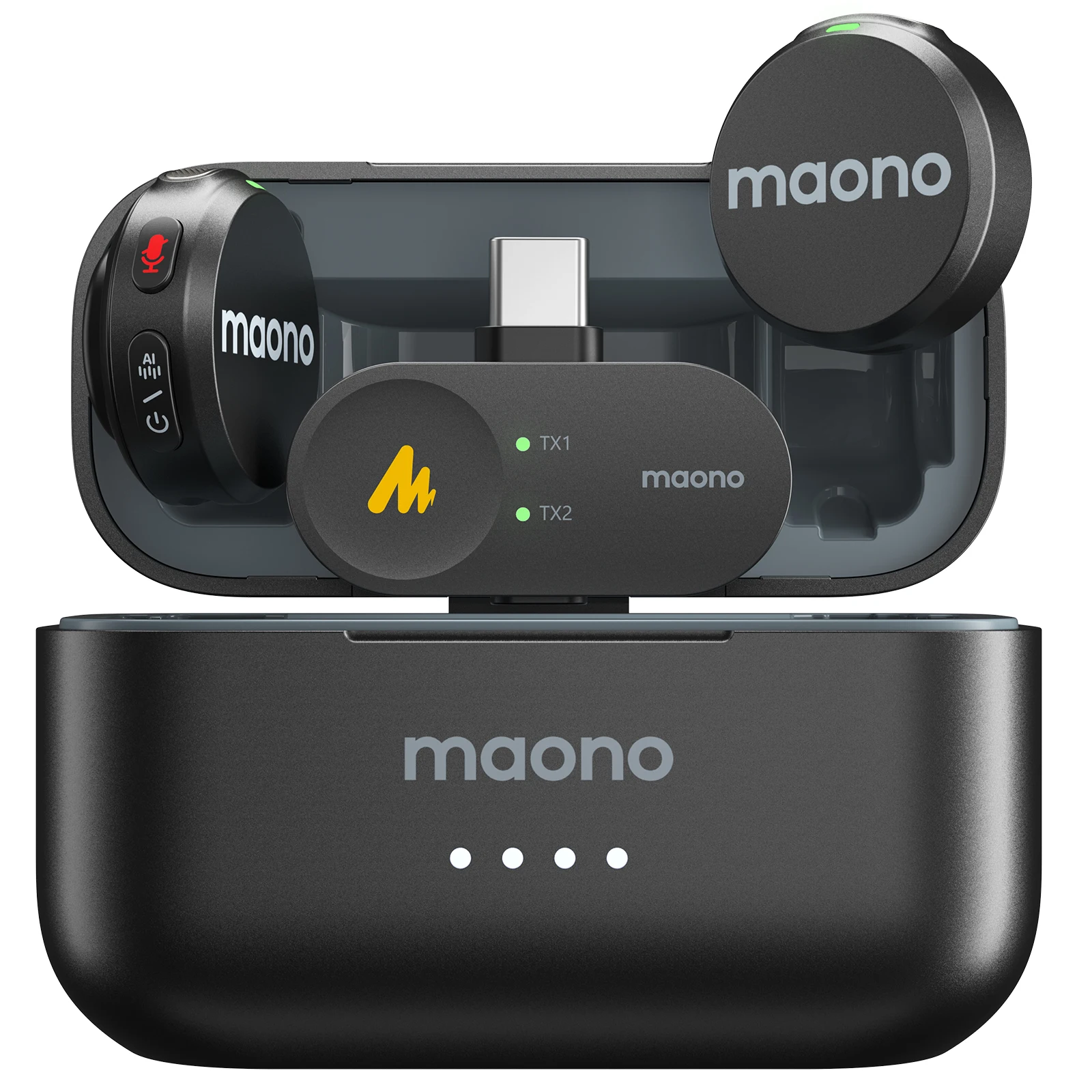 MAONO ワイヤレスマイク Wave T5 Amazon.com: MAONO Wireless Lavalier Microphone for iPhone 16