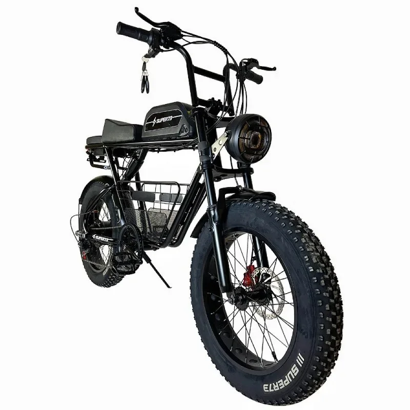 성인용 레트로 전기 자전거, 산악 변속기 자전거, 2 륜 더블 디스크 브레이크, 20 인치, SUPER73, 48V, 15A 