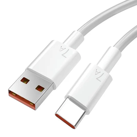 7A USB Type C Cable For Xiaomi Samsung Oneplus Huawei Mate 40 30Pro Smartphone Line Data Sync Cable Fast Charging Cord