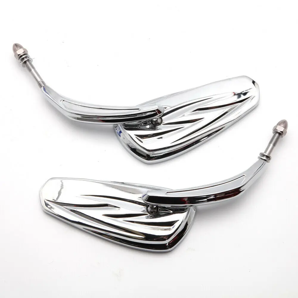 Chrome Rearview Side Mirrors Custom For Harley Touring Street Road Glide CVO