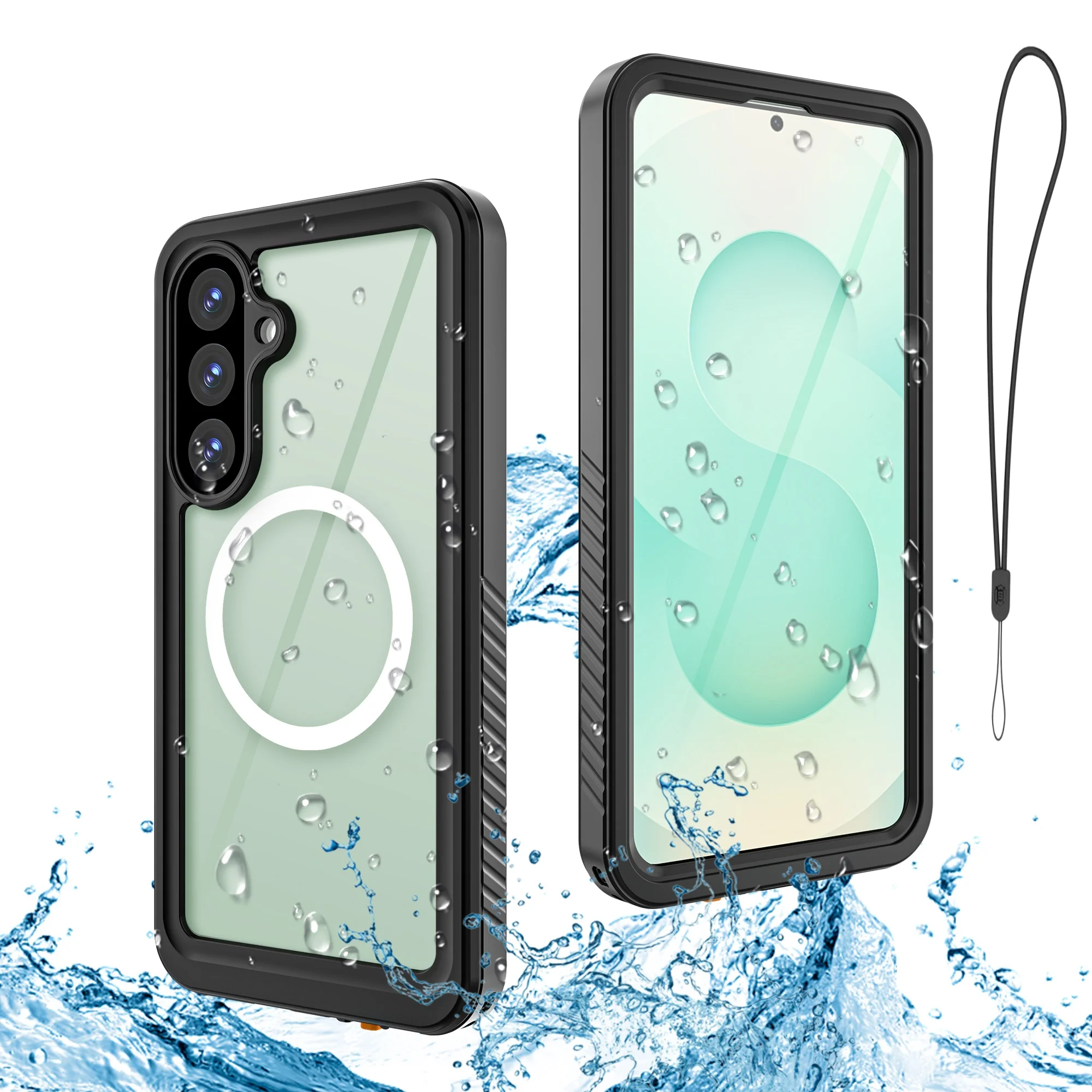 Waterproof Shockproof Solid-Color Phone Case with Full Enclosure