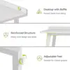 Computer Desk with Wood Drawers, Home Office Desk with Storage Office Desk Study Writing Desk Work Station for Office Bedroom 6