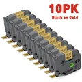 10PK Black on Gold