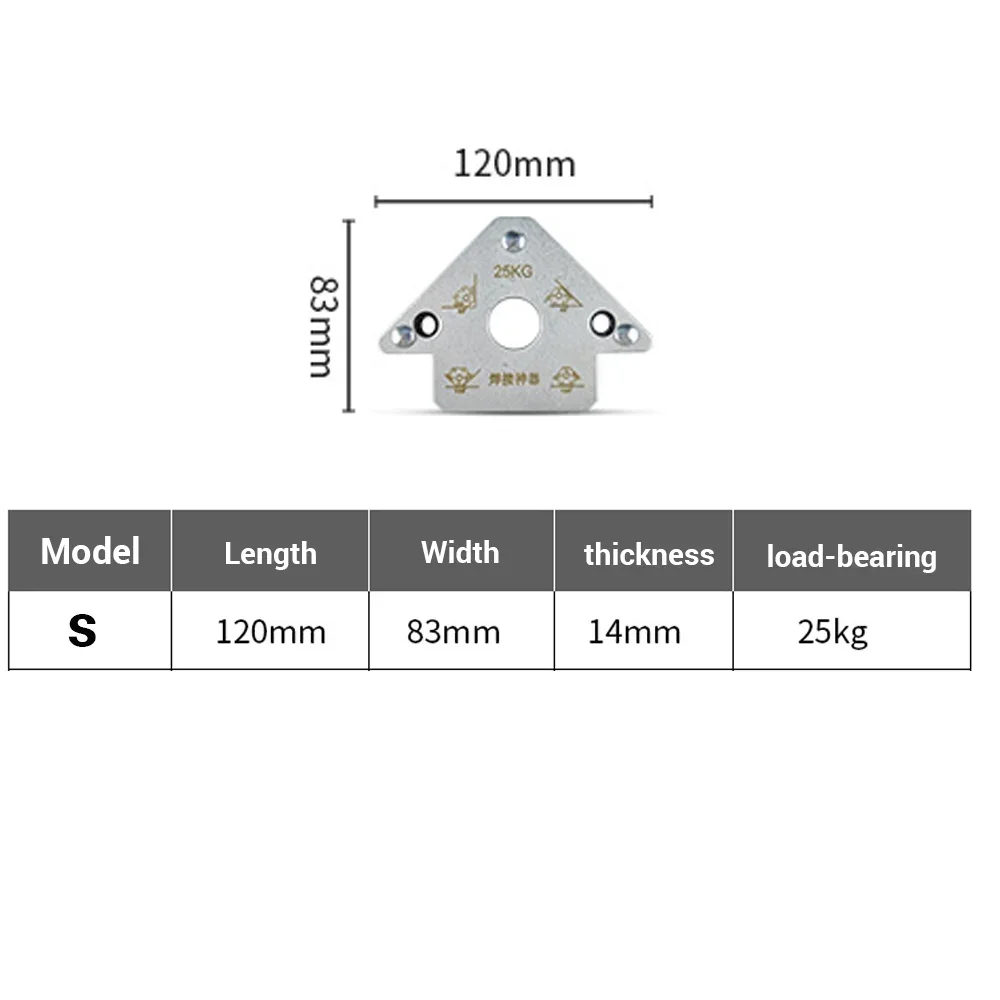Magnetic Welding Holders Welding Accessories Clamp Magnetic Welding Fixer S size Arrow Welding Fixer Magnetic Welding Fixer 25kg Multi-angle With Positioner Hole Electric Auxiliary Tool