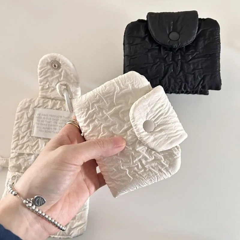

1 Pc Simplicity Card Purse for Women Girl Fashion Chic Beige Black Color Student Card Wallet Mini Portable Cute Coin Storage Bag
