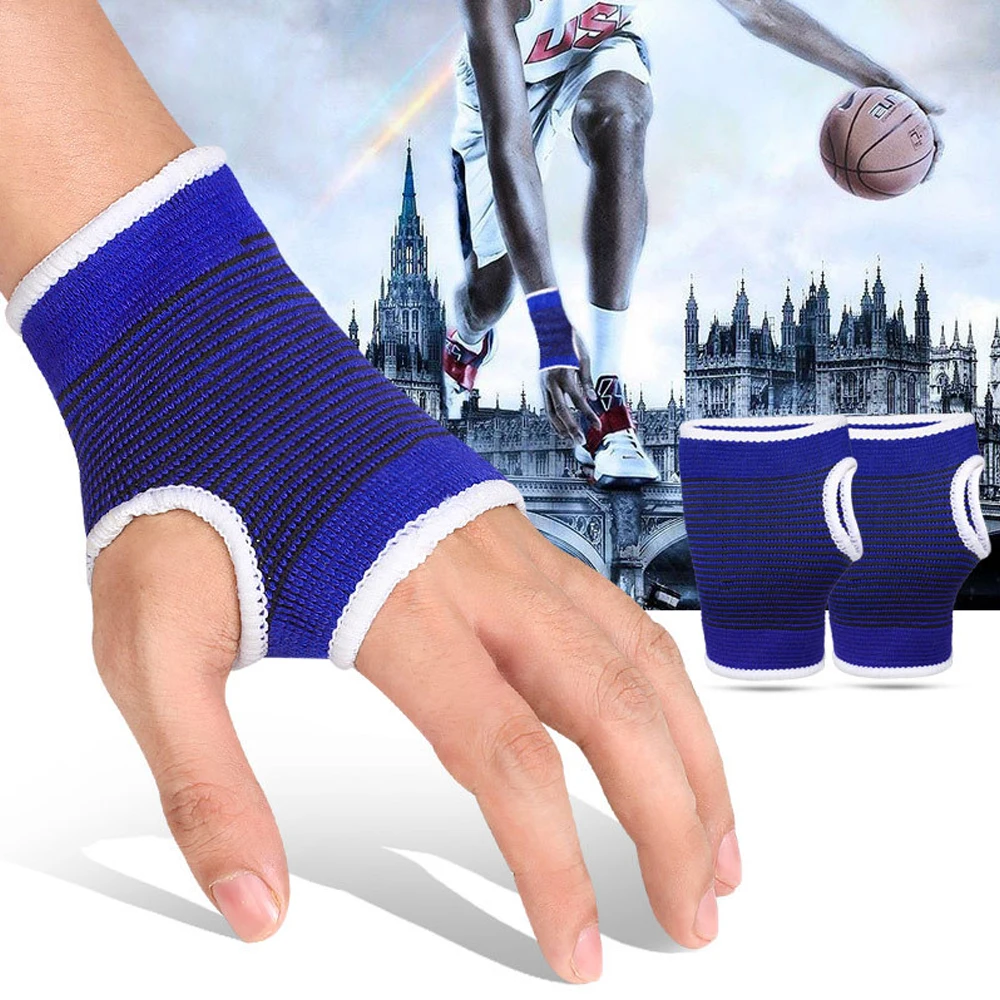 1Pair Breathable Elastic Wrist Sleeves Wrist Support Hand Gloves for Men Women Teenager Basketball, Football, Volleyball, Tennis