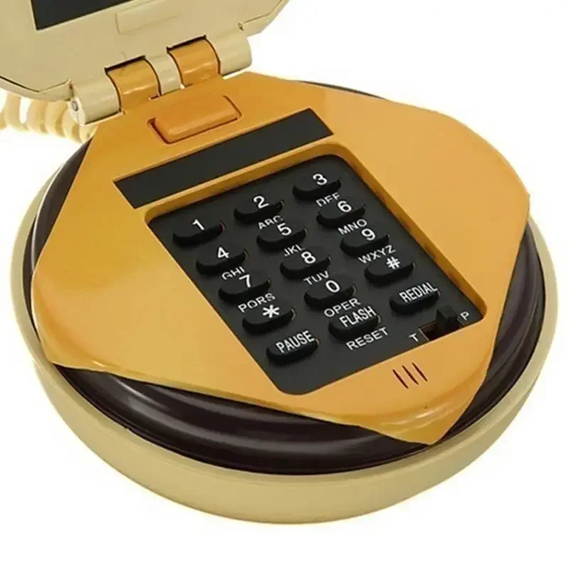 [Funny] Durable CB2 Novetly Juno Hamburger Cheeseburger Burger Corded Phone Novelty Really Telephone bread model phone Cute Gift 4