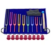 9 Pieces of Colorful Solfeggio Aluminum Alloy Tuning Forks, Tuning Forks for Therapy, Voice Therapy Blue 2