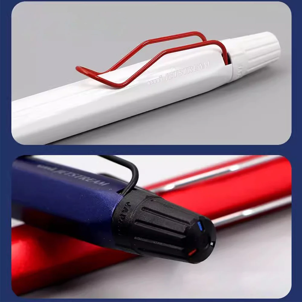 1pcs Japan UNI JETSTREAM Ultra Fine Gel Pen Multifunctional Pen SXE3-2503 Red Blue Black Ink Metal Cute Stationery Student Gifts