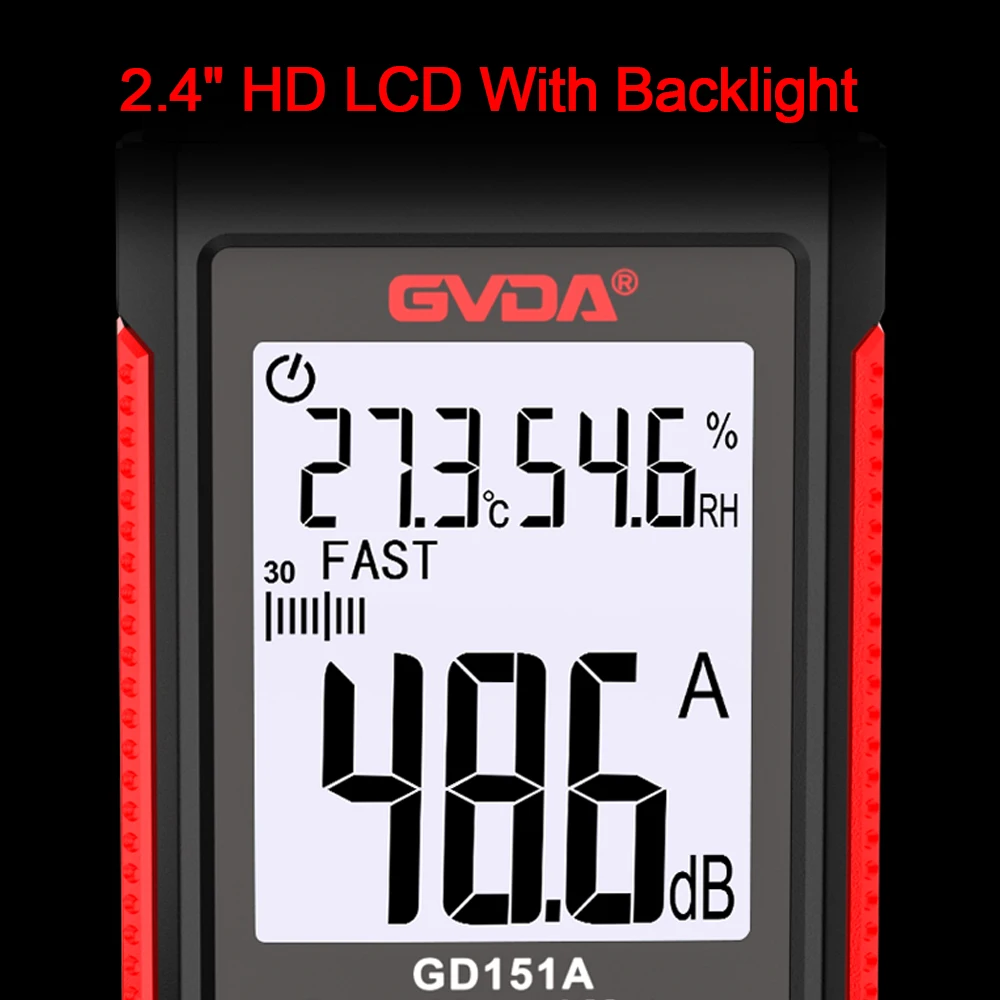 GVDA Digital Sound Level Meter Audio Level Meter Sonometro Decibelimetro 30-130dB Decibel Meter Sound Meter Tester Noise Meter 5