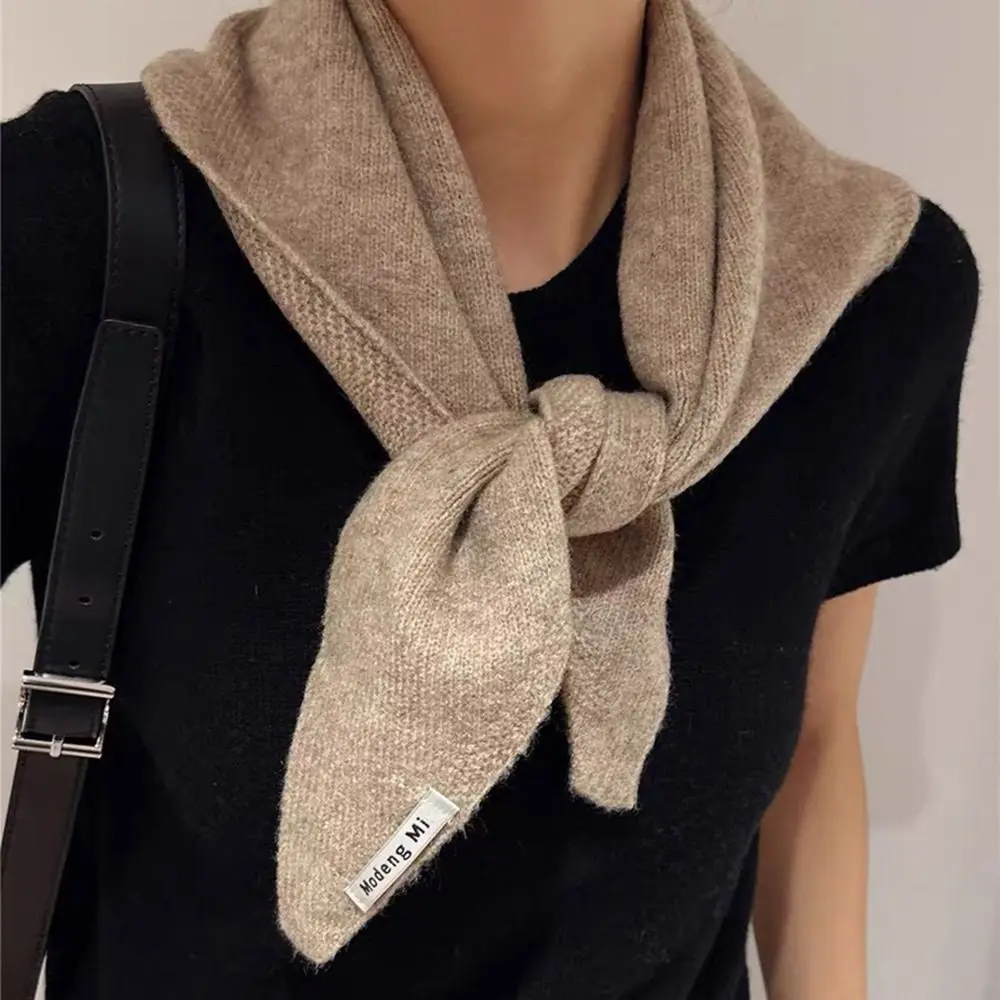 New Wool Knitted Knitted Scarf Multi-functional Warm Triangular Scarf Women Shawl Winter